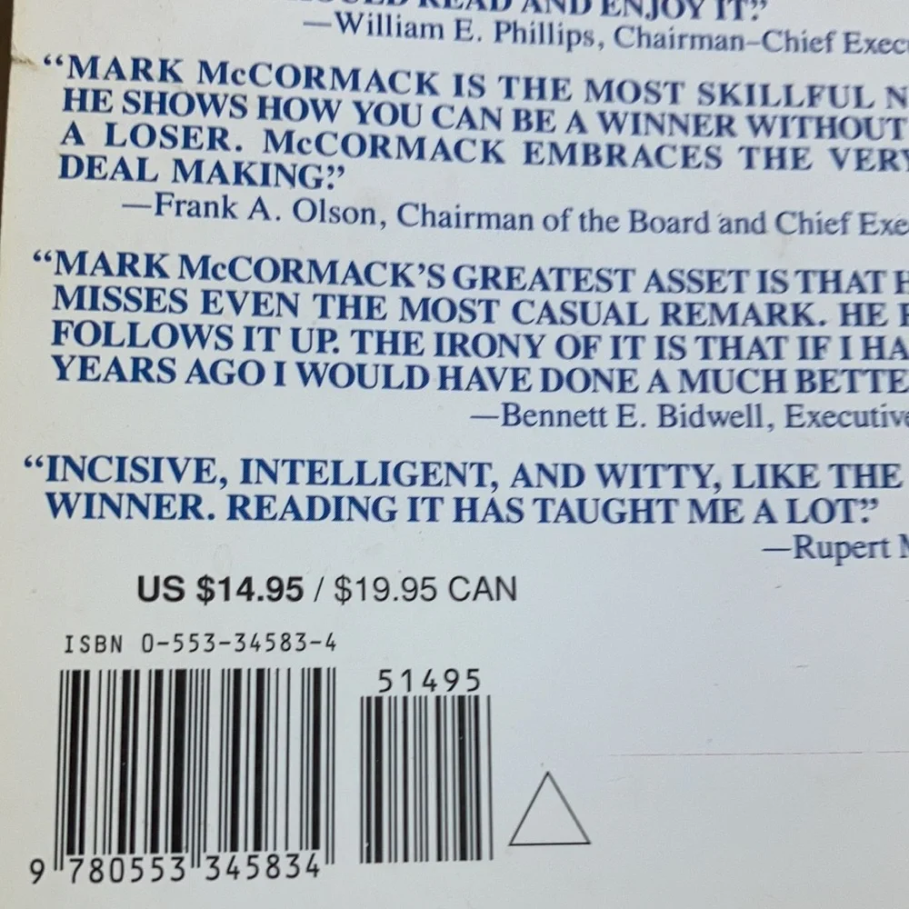 What They Don't Teach You at Harvard Business School by Mark H. McCormack - Picture 3 of 4